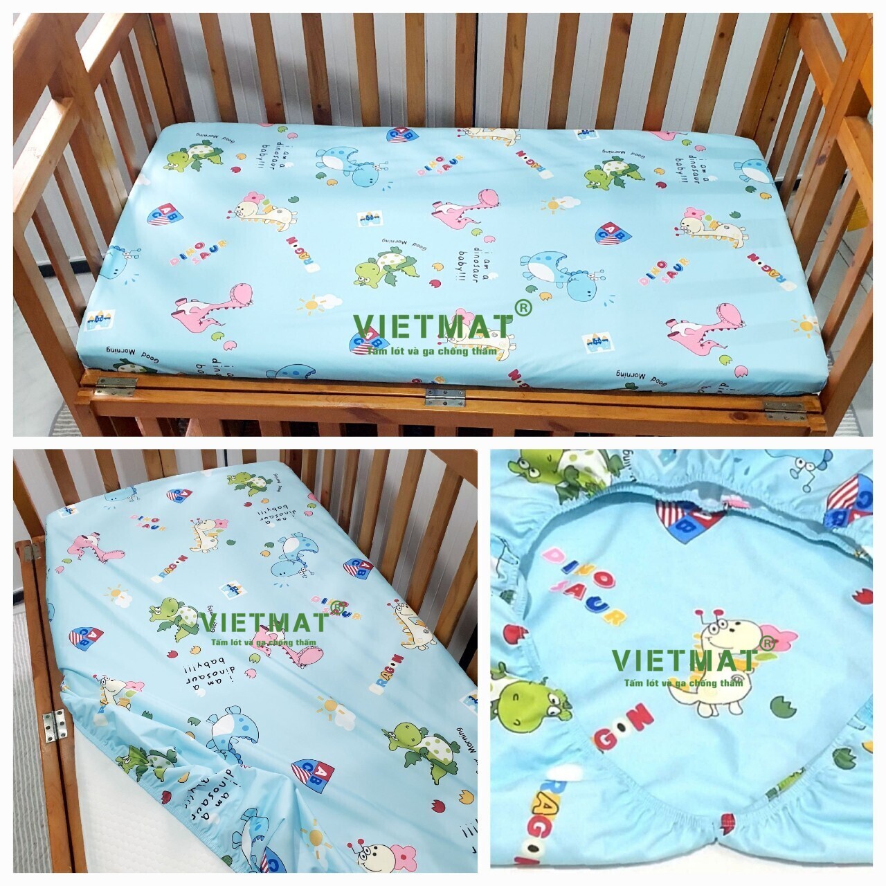 Mô tả Ga chống thấm cho cũi TILO không nóng bí, không sột soạt, lau khô dùng tiếp, giặt máy và máy sấy - 6