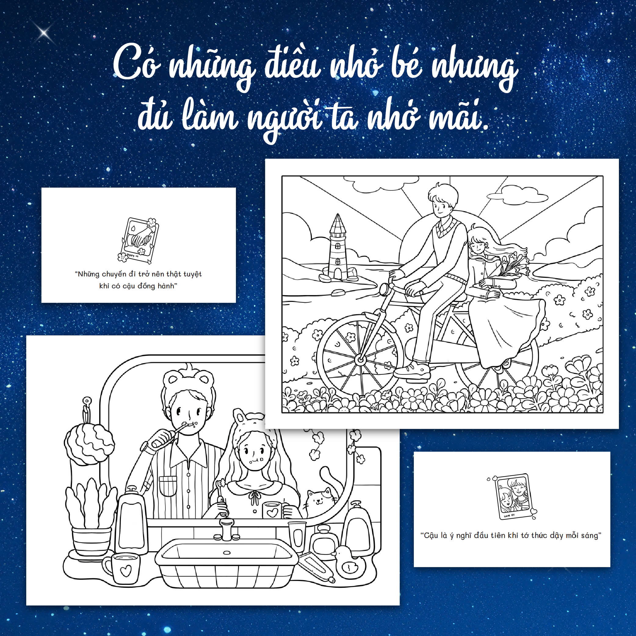 Mô tả Sách tô màu Cùng cậu ngắm sao trời (Tặng sticker) - 3