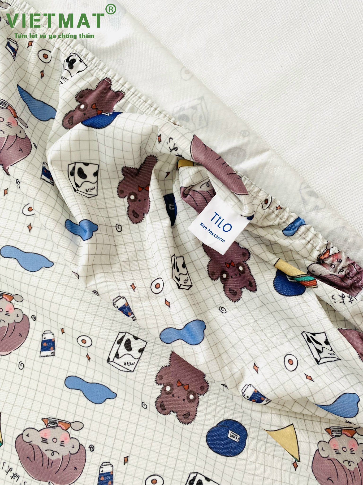 Mô tả Ga chống thấm cotton TILO bọc cũi, giường lau được, thoáng mát không nóng bí, không sột soạt 20 size - 10
