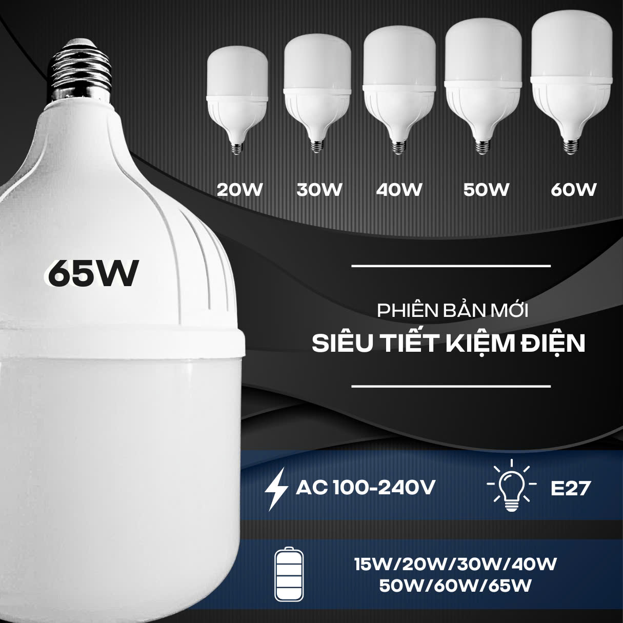 Bóng Đèn LED BULD ATH LIGHTING Loại Led Buld Trụ Bọc Nhôm Chống Nước ...