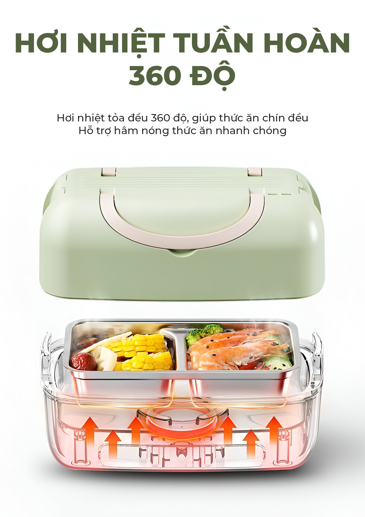 Mô tả Hộp cơm điện Magic A-003, điều khiển cảm ứng, công suất 250W, khay cơm inox 304, bảo hành 12 tháng - 5
