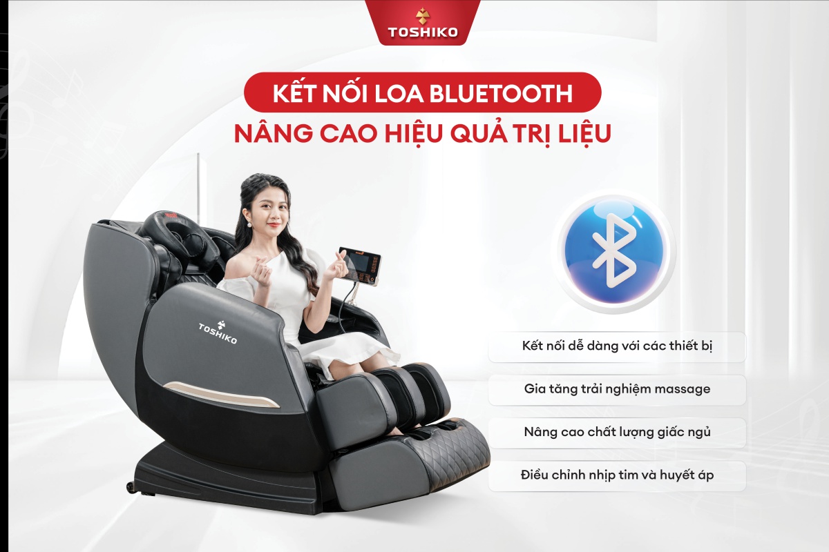 Kết nối Bluetooth Ghế massage Toshiko T9