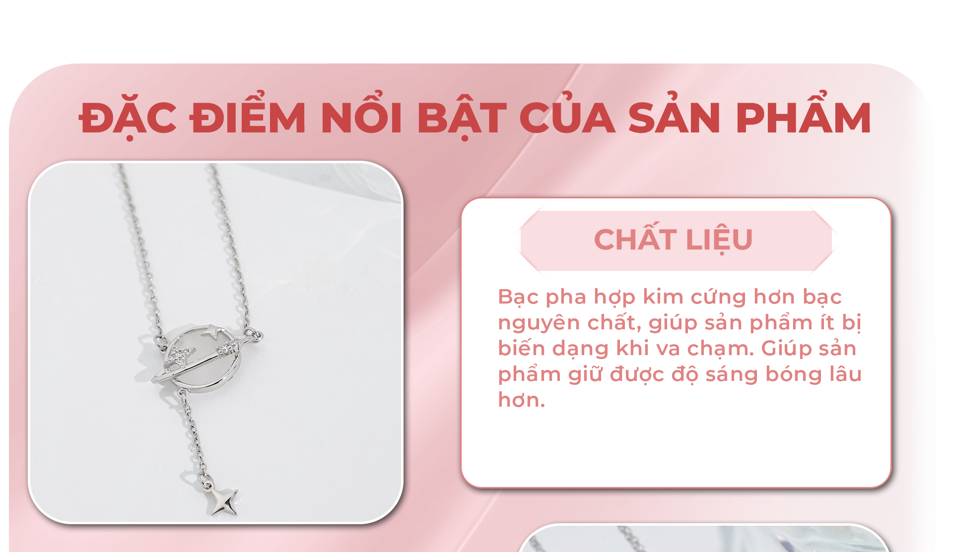 Mô tả Dây chuyền nữ CDE Orbiting Star Necklace Silver CDE6443SV - 3