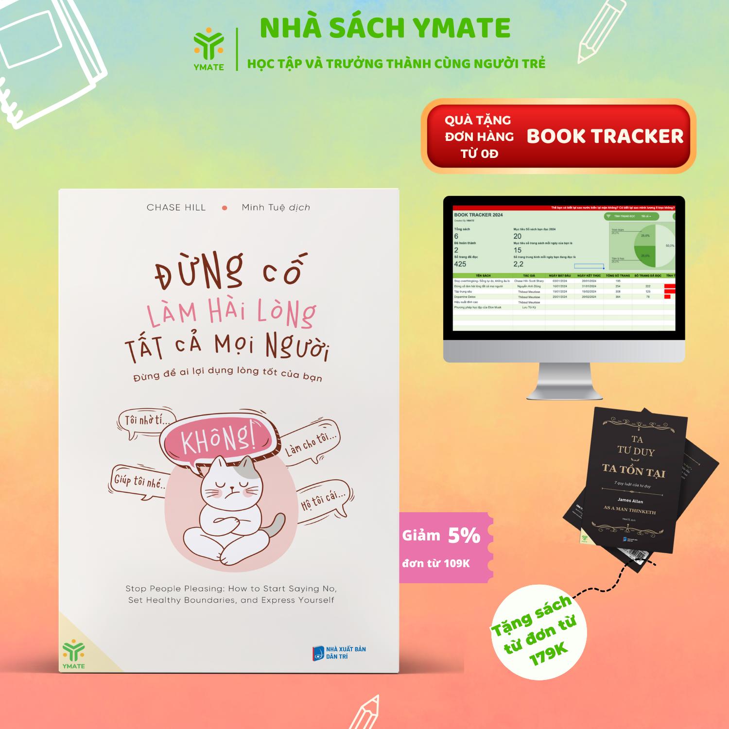 Mô tả Sách Stop Overthinking + Đừng Cố Làm Hài Lòng Tất Cả Mọi Người + Ta Tư Duy Ta Tồn Tại - YMATE - 2