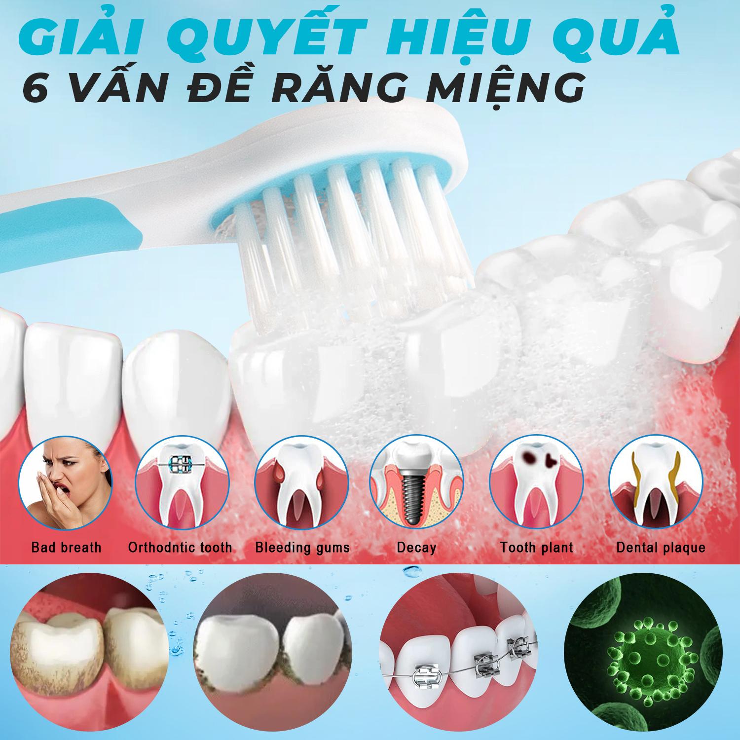 Mô tả Bàn chải điện trẻ em cao cấp WaterPush đầu chữ U siêu mềm và đầu bàn chải siêu mảnh giúp bé làm sạch - 7
