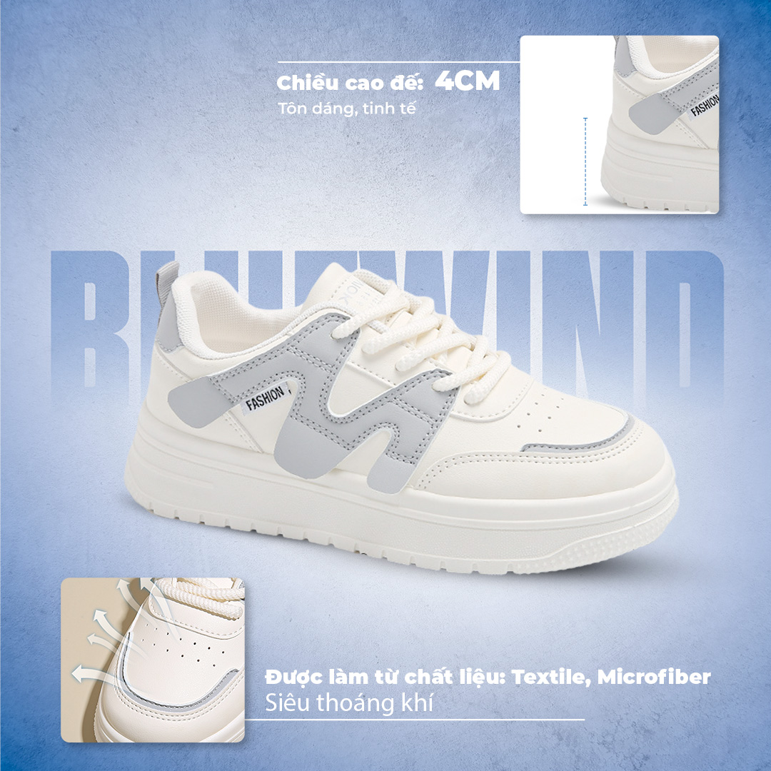 Mô tả Giày Sneaker Nữ BLUEWIND MulLite Da PU Cao Cấp, Mềm Mại, Thoáng Khí 68882 - 1