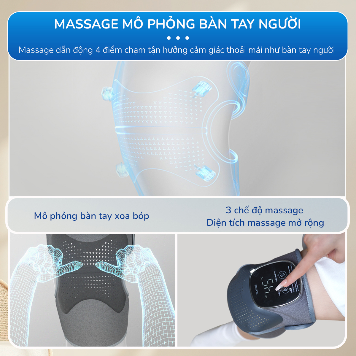 Mô tả Combo Máy Massage Cổ BUMAS M3 Pro Và Máy Massage Đầu Gối BUMAS M6 Pro - 10