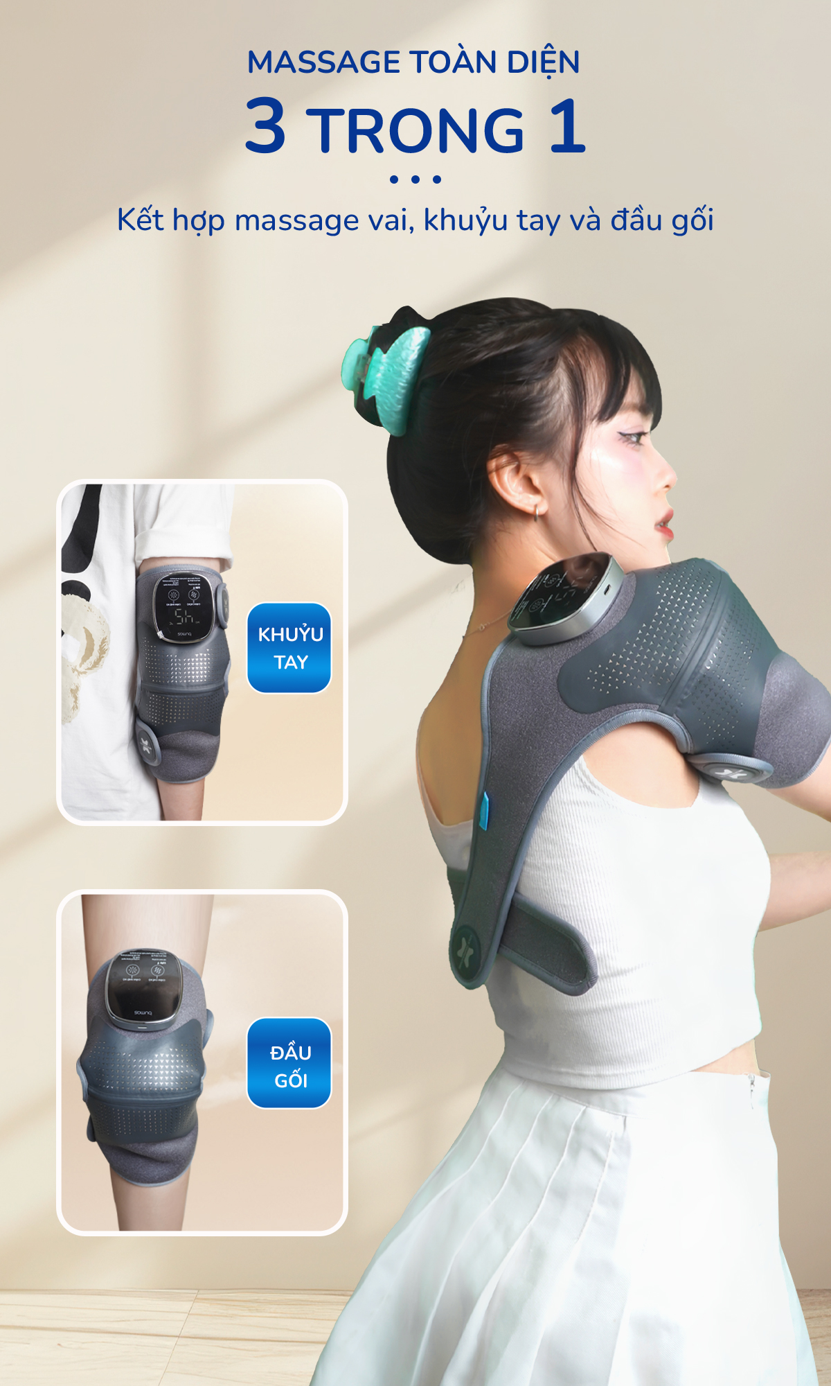 Mô tả Combo Máy Massage Cổ BUMAS M3 Pro Và Máy Massage Đầu Gối BUMAS M6 Pro - 11