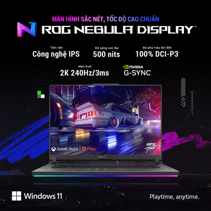 Mô tả Laptop ASUS ROG Strix G16 G614JU-N3206W i7-13650HX | RTX™ 4050 6GB | 16GB | 1TB | 16' | Win 11 - 3