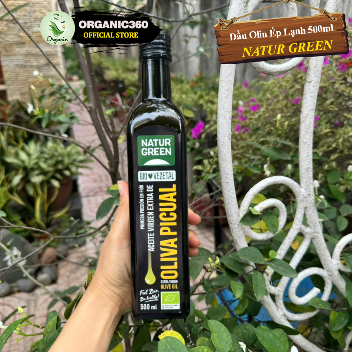 Mô tả Dầu Oliu, Dầu Lanh, Dầu Vừng Mè Nguyên Chất Ép Lạnh Hữu Cơ NATURGREEN Dầu Ăn Dầu Thực Vật Eatclean - 1