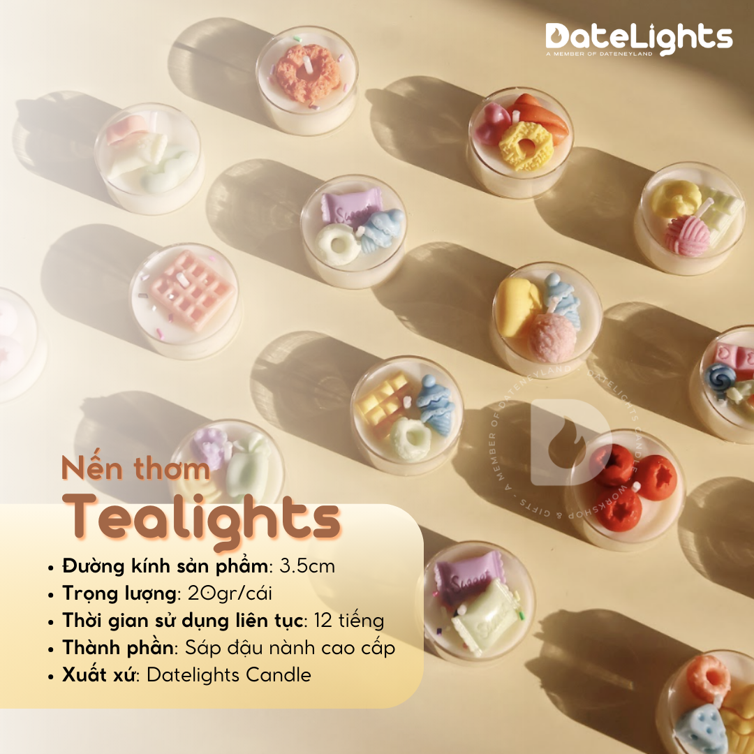 Nến thơm Tealight Topping Cute Chủ đề Noel DATELIGHTS CANDLE ...