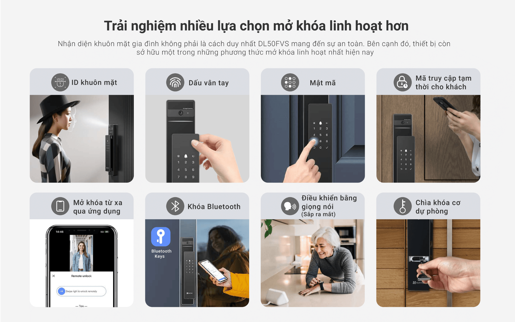 Mô tả Khóa cửa thông minh nhận diện khuôn mặt EZVIZ DL50FVS - 7