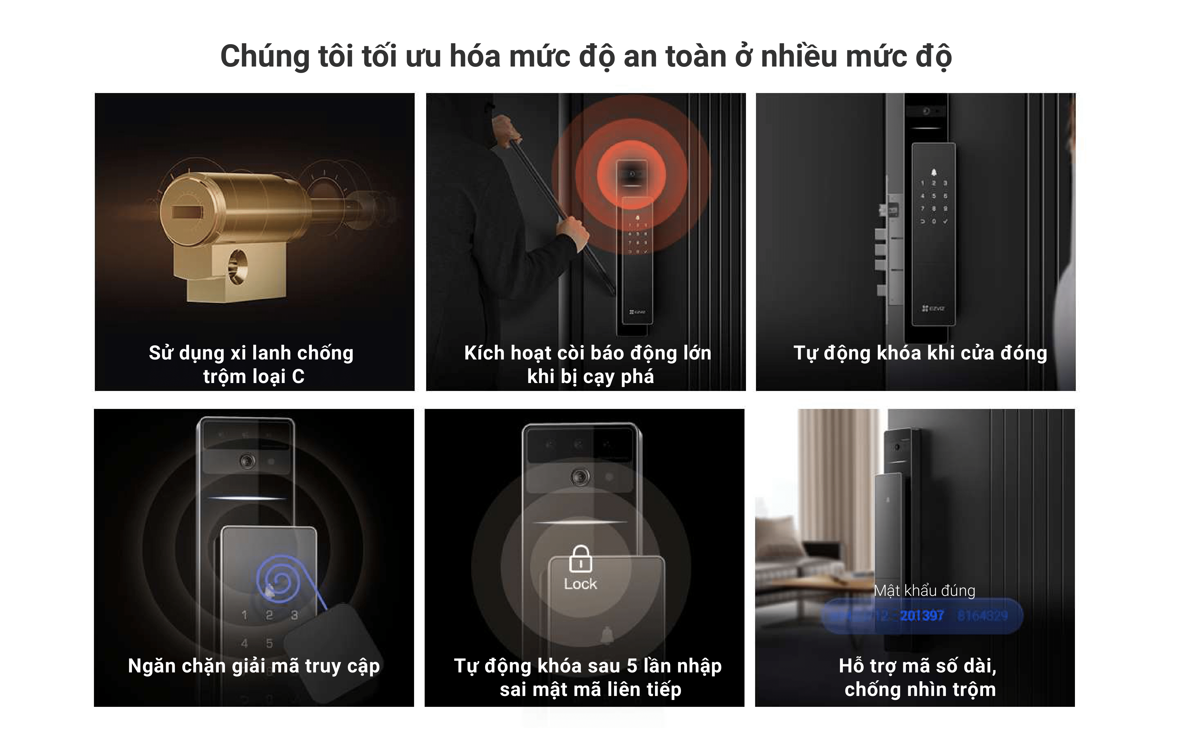 Mô tả Khóa cửa thông minh nhận diện khuôn mặt EZVIZ DL50FVS - 10