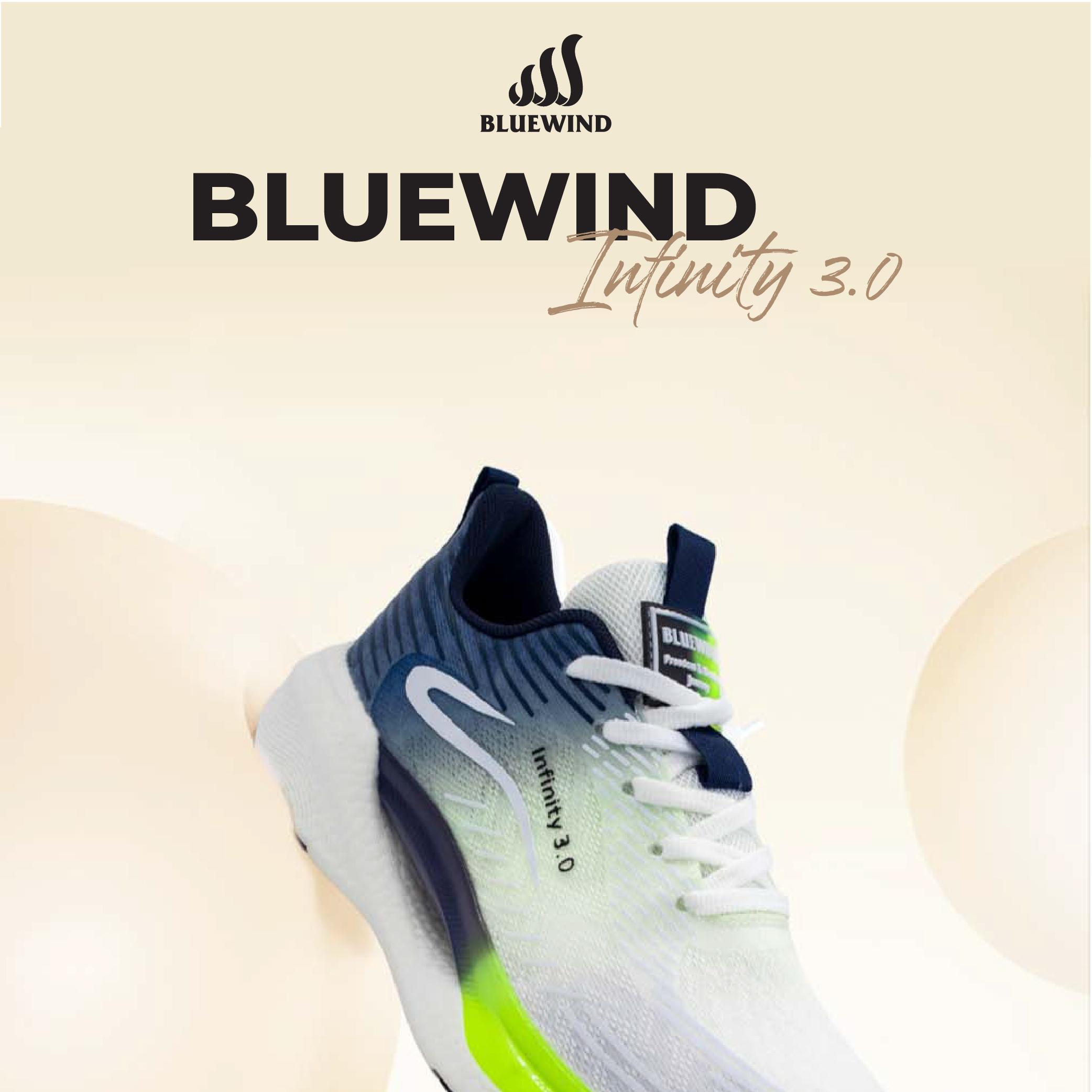 Mô tả Giày Thể Thao Nam BLUEWIND Infinity 3.0 Siêu Nhẹ Êm Chân, Thoáng Khí Phù Hợp Chạy Bộ, Tập Gym 68299 - 1