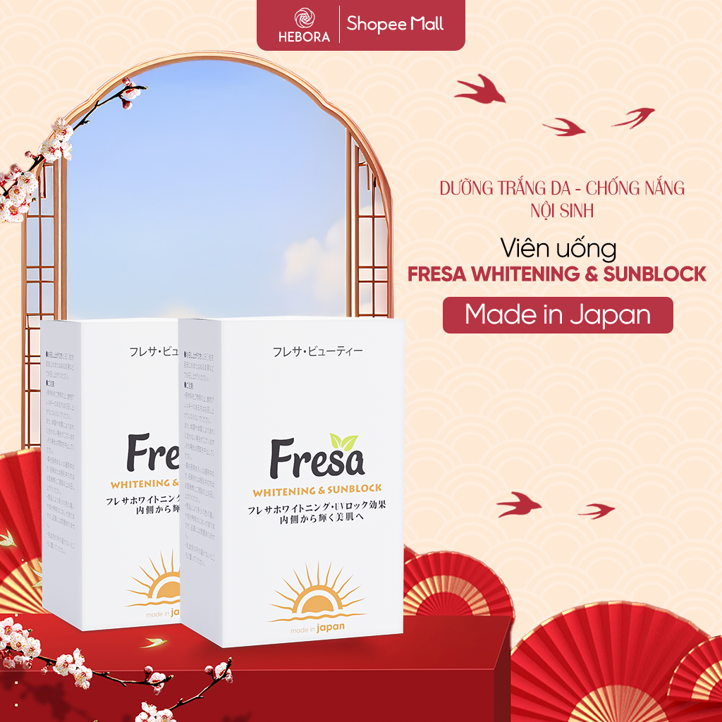 Mô tả Combo Hebora Collagen Drink và Viên uống trắng da, chống nắng nội sinh Fresa Whitening & Sunblock - 4