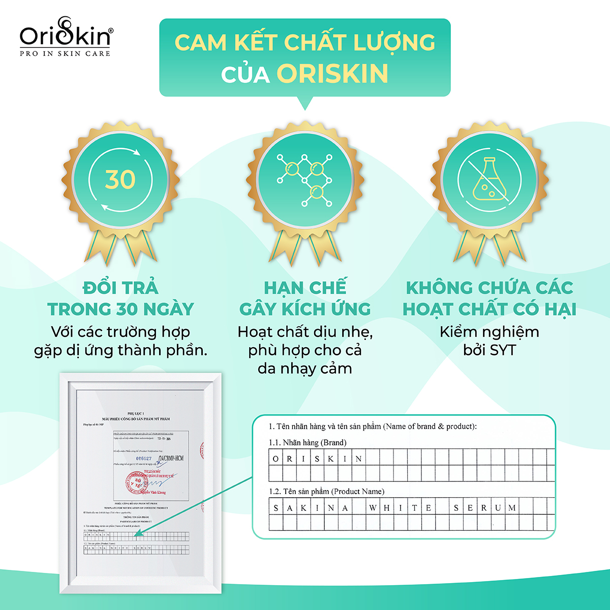 Mô tả Lăn dưỡng sáng an toàn và giảm mùi vùng da dưới cánh tay SAKINA WHITE SERUM 20ml - 7