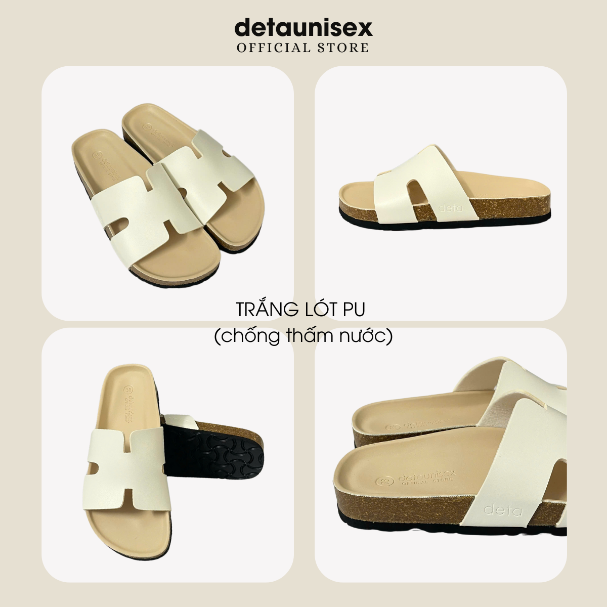 Mô tả Dép Birken đế trấu chữ H nam nữ thời trang DETAUNISEX - DETA14 - 4