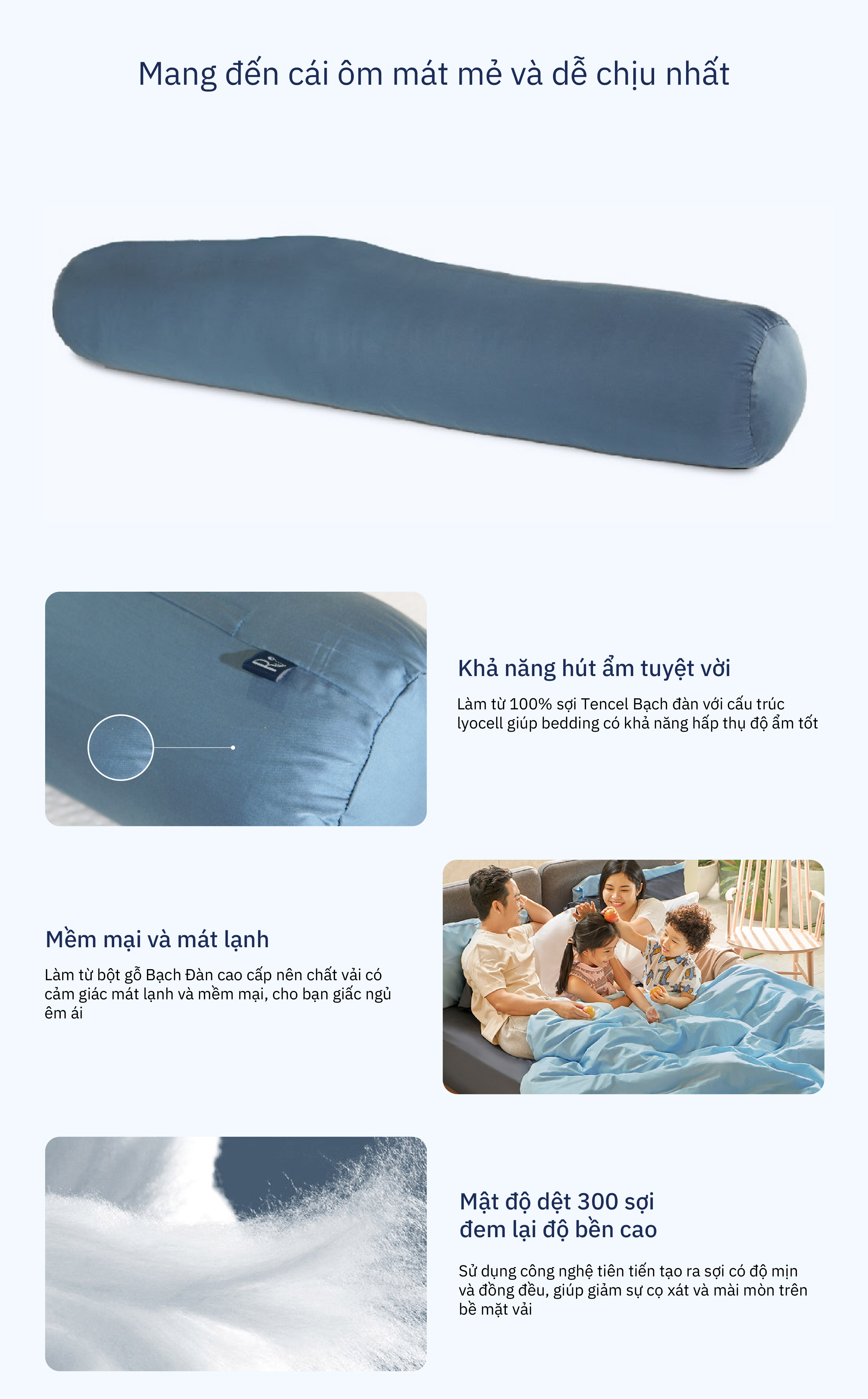 Mô tả Vỏ Gối Ôm Tencel Ru9 - 2