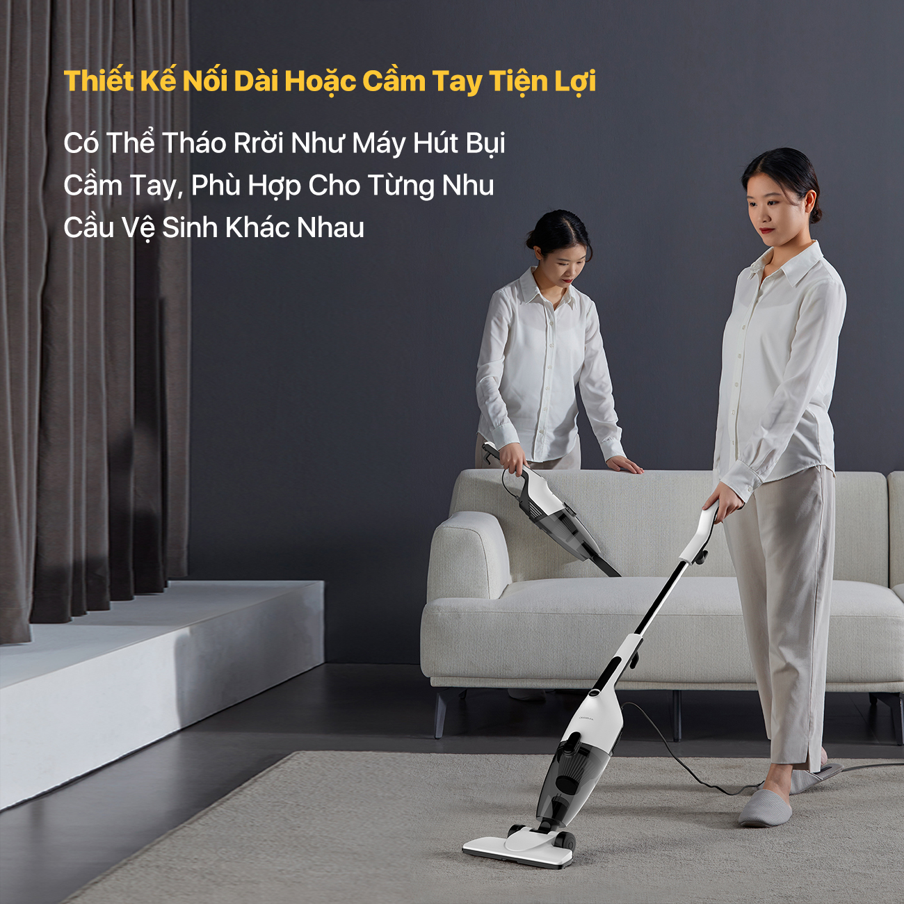 Mô tả Máy hút bụi cầm tay Deerma DX120C lực hút 16000pa, công suất 600W phiên bản mới 2025 - Bảo hành 12 tháng - 5