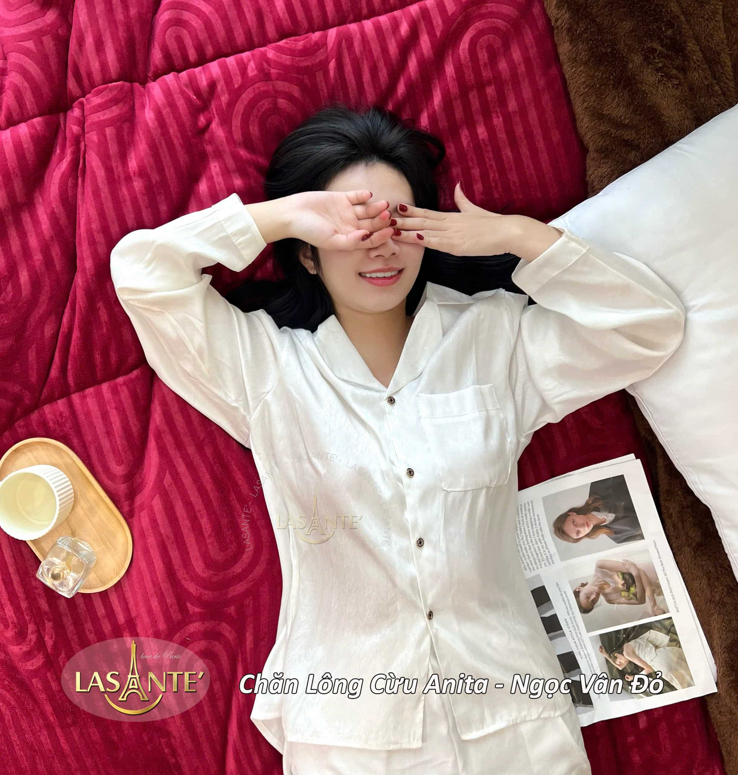 Chất liệu chăn lông cừu Lasante Anita