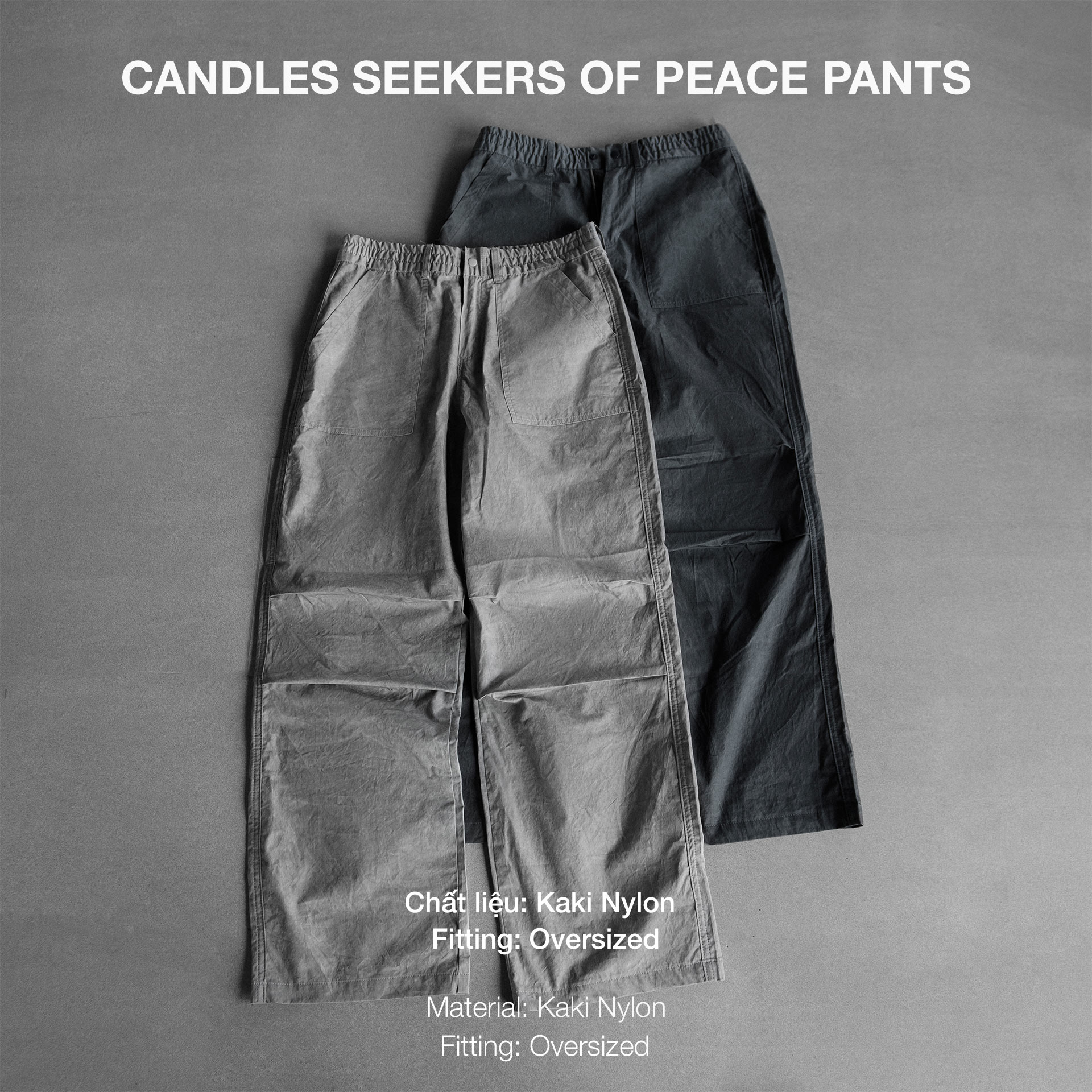 Mô tả Quần Gió Candles Seekers of Peace Straight Unisex - 1