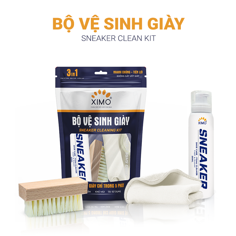Mô tả Chai Vệ Sinh Giày Nhanh Ximo Sneaker White Plus Làm Sạch Vết Bẩn, Tiện Lợi 150ml - 1