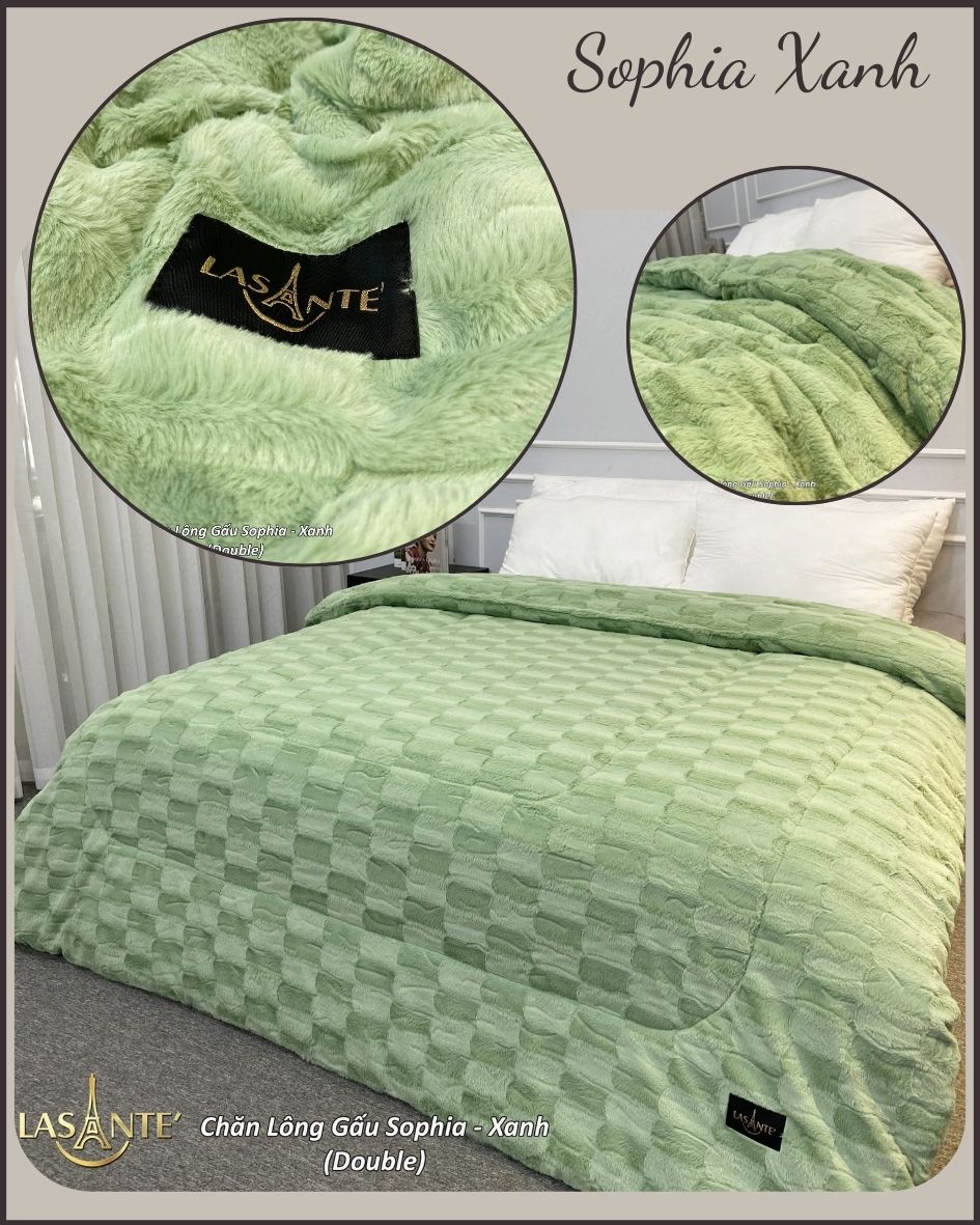 Mô tả Chăn lông tuyết gấu mùa đông đại hàn Double 5Kg Lasante ấm áp 2m1*2m4 - 8