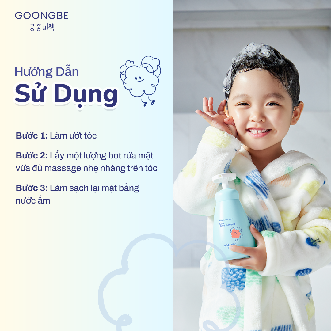 Mô tả Bộ 3 Sample Dầu Gội, Dầu Xả, Sữa Tắm GOONGBE Kids An Toàn, Lành Tính Cho Da Nhạy Cảm 4ml - 2