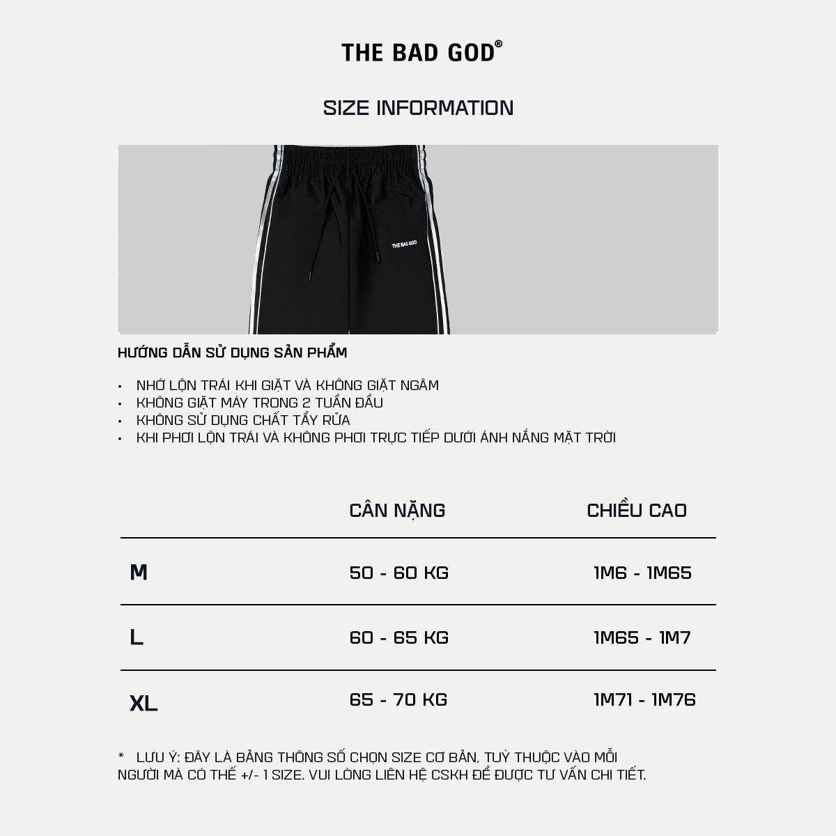 Mô tả Quần thể thao  THE BAD GOD Vertical - 4
