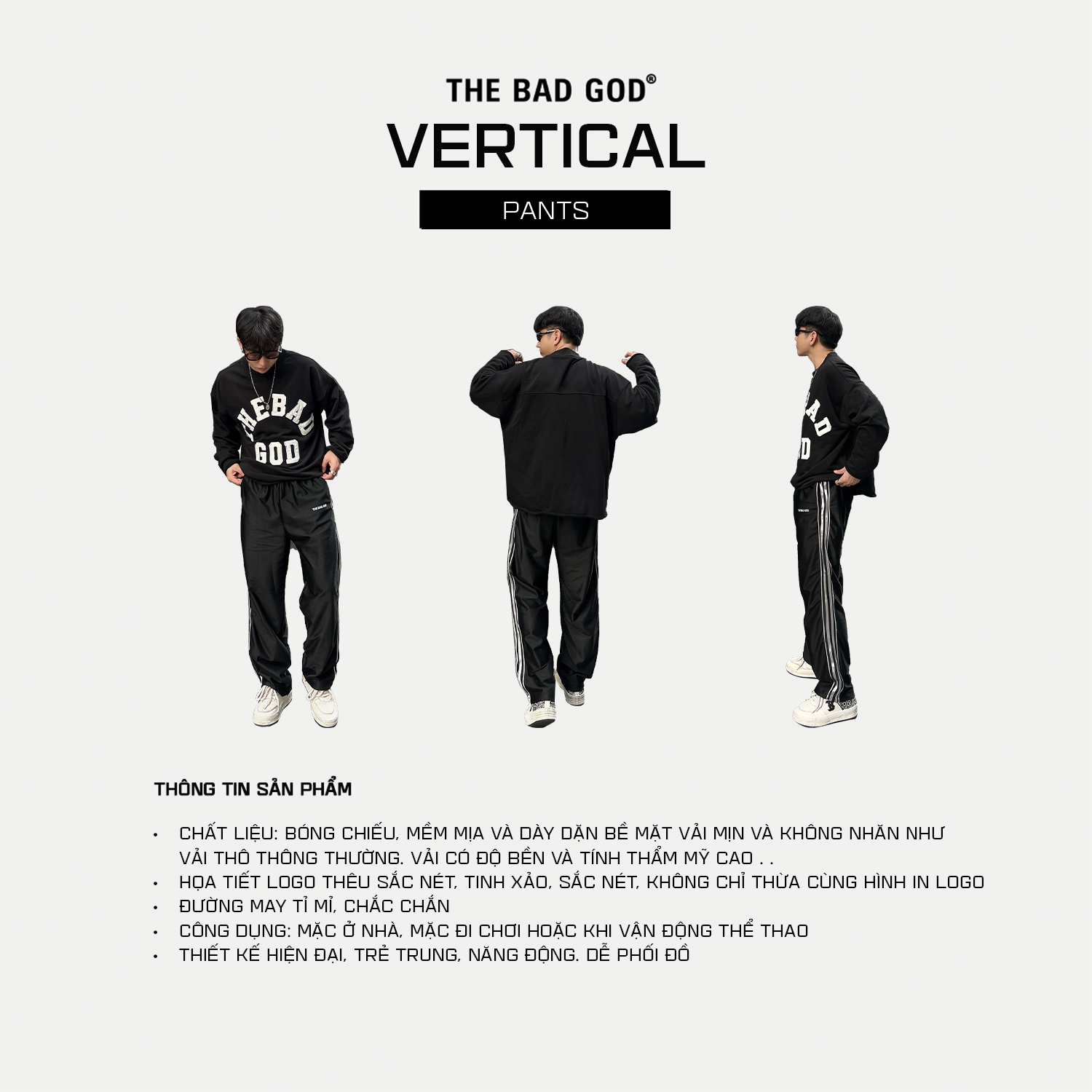Mô tả Quần thể thao  THE BAD GOD Vertical - 2