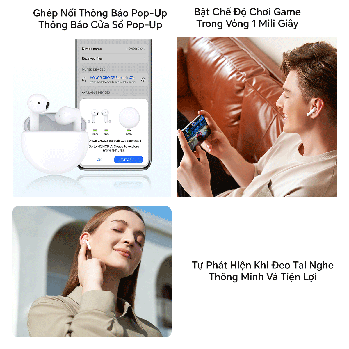 Mô tả Tai Nghe Bluetooth HONOR CHOICE Earbuds X7e | Bán mở, khử tiếng ồn chủ động | Chống bụi và nước IP54 - 5