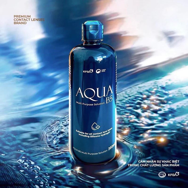 Mô tả Nước ngâm và bảo quản kính áp tròng Sky Contact lens model Aqua B5 dung tích 360ml - 1