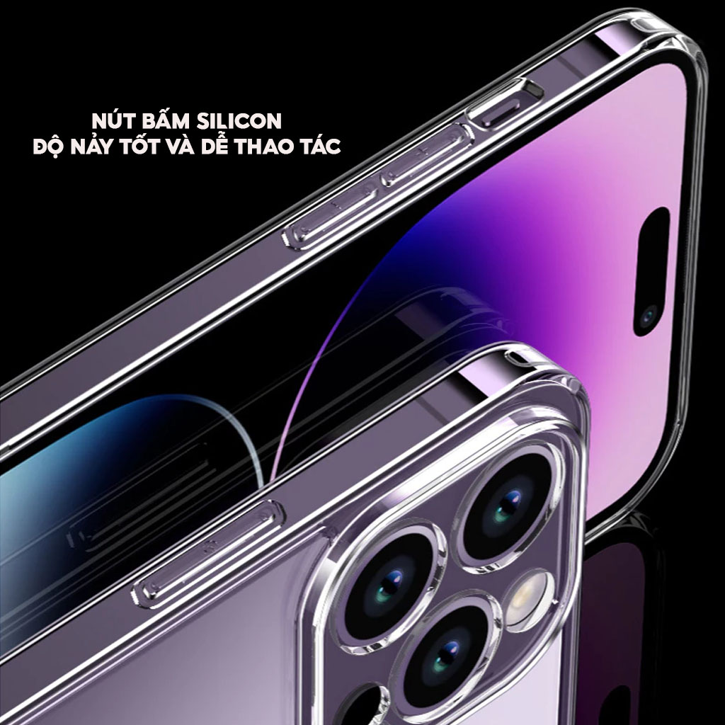 Mô tả Ốp Lưng Likgus Trong Suốt Màng Bảo Vệ Camera Viền TPU Dẻo Chống Ố Vàng Cho IP 11-12-13-14-15-Pro-Plus-Promax - 2
