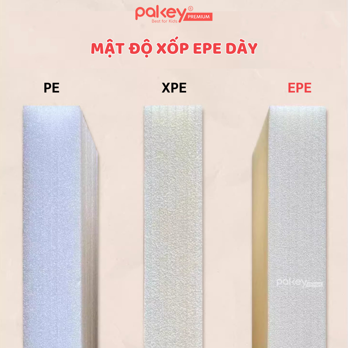 Cấu tạo 5 lớp lõi EPE của Thảm Pakey