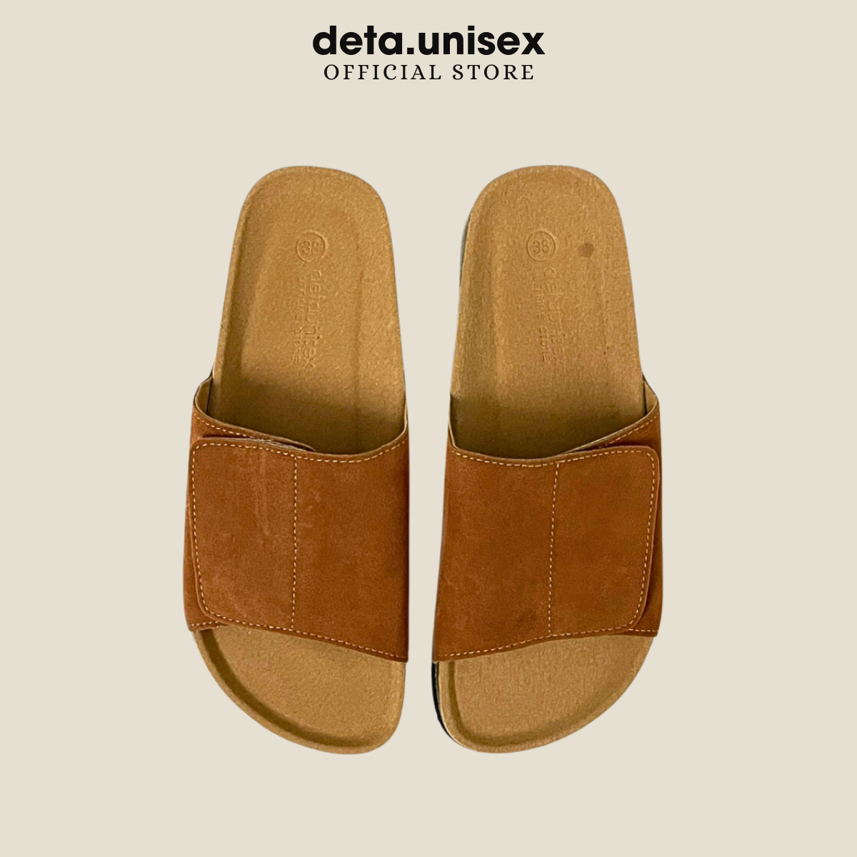 Mô tả Dép đế trấu bảng ngang xé dán Detaunisex thấm hút mồ hôi chân - DETA17 - 1