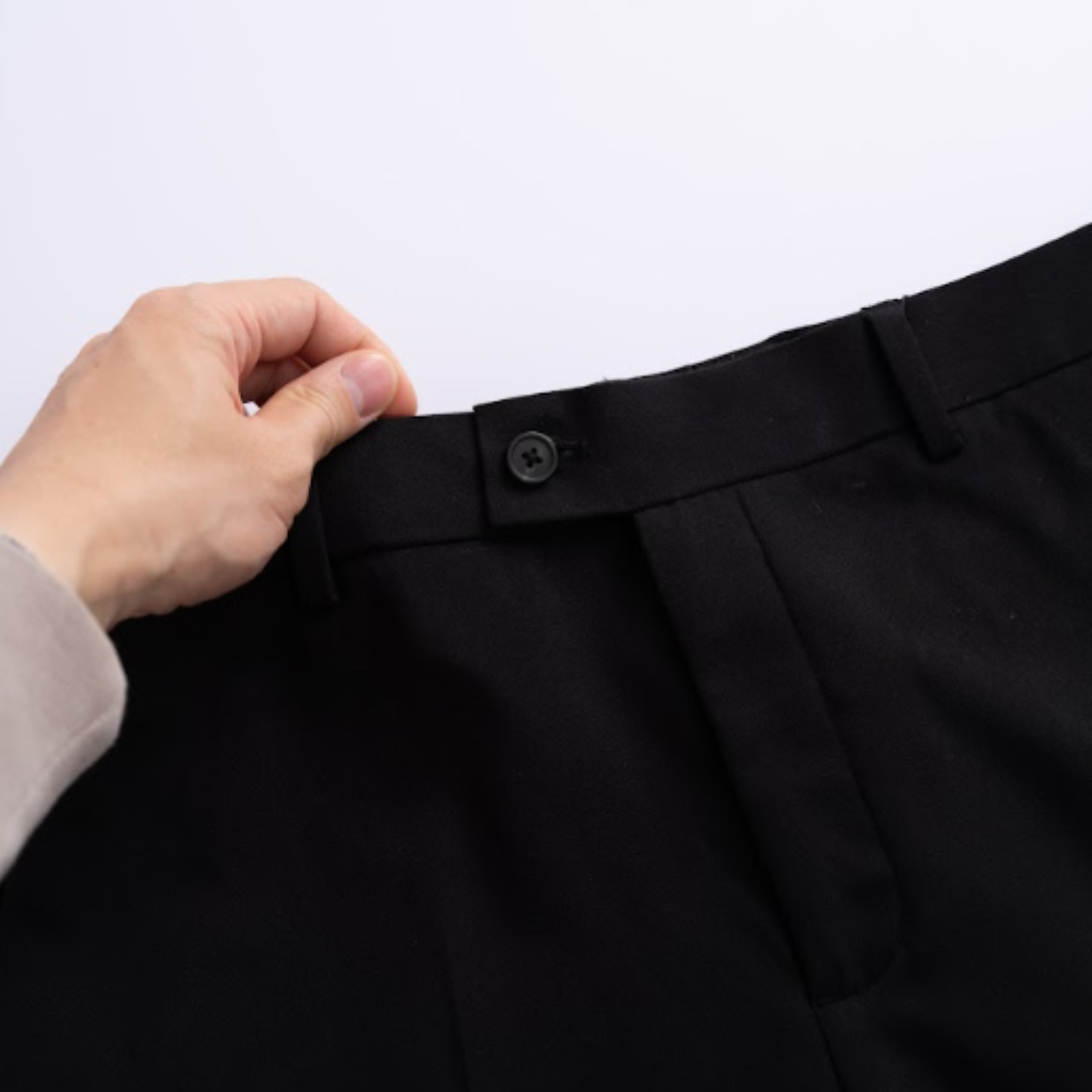 Mô tả Quần âu đen nam Phan Nguyễn, chất liệu cao cấp, co giãn, mềm mại thoáng mát, form carrot fit QVL.823 - 7