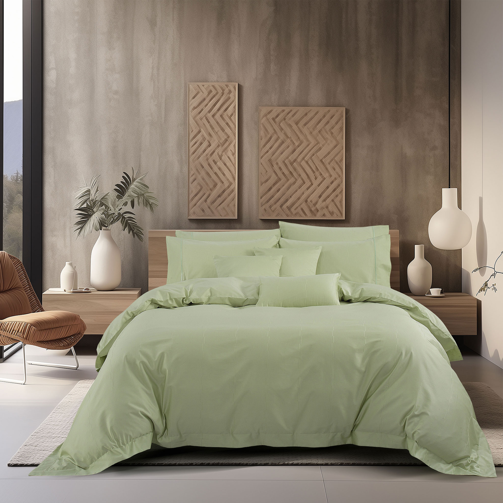 Mô tả Bộ Ga và Vỏ Gối Akemi Cotton Select Affinity v2, gồm 5 món (King/Queen) - 4