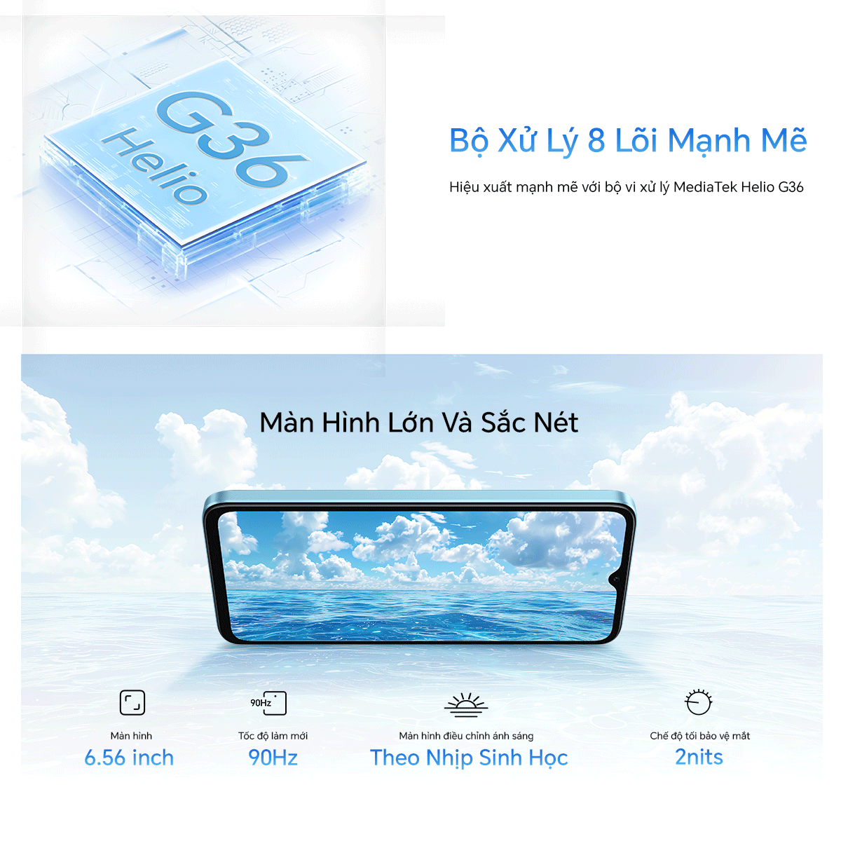 Mô tả Điện thoại HONOR X5b Plus (4+4)GB+128GB | Pin 5200mAh 90Hz | Màn hình 6.56" | Bảo Hành 13 Tháng - 3