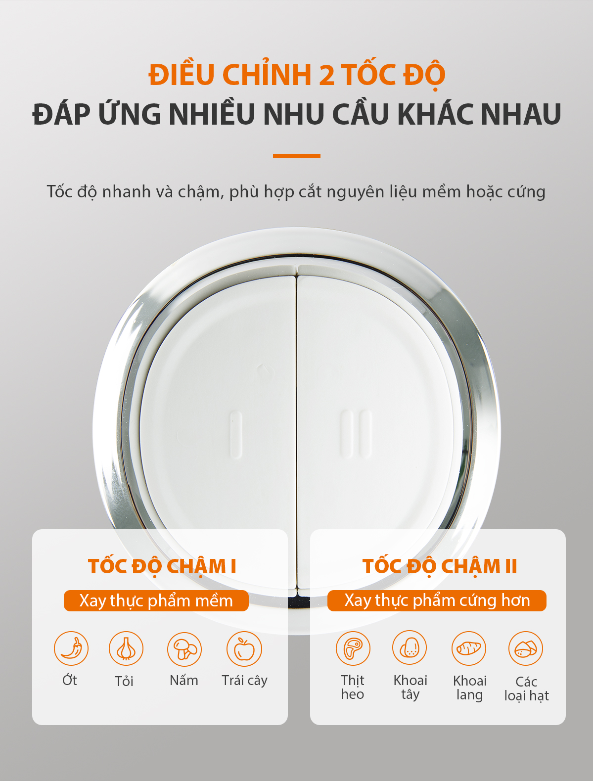 Mô tả Máy xay thực phẩm đa năng xay thịt Gaabor GJ-M20A / MG20M-WH02A 2L xay cá củ ăn dặm công suất 300W - 4