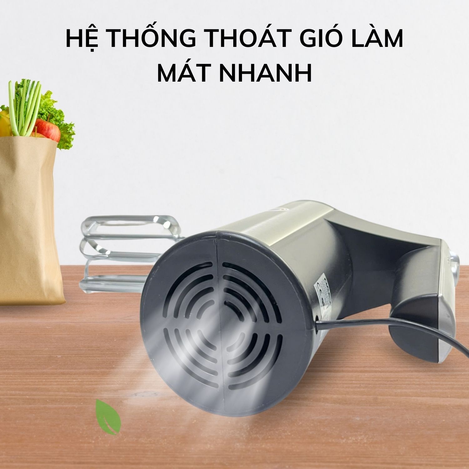 Mô tả Máy đánh trứng Daewoo DWHM-831S với 5 tốc độ, công suất 250W kèm 4 que inox, bảo hành 12 tháng - 2