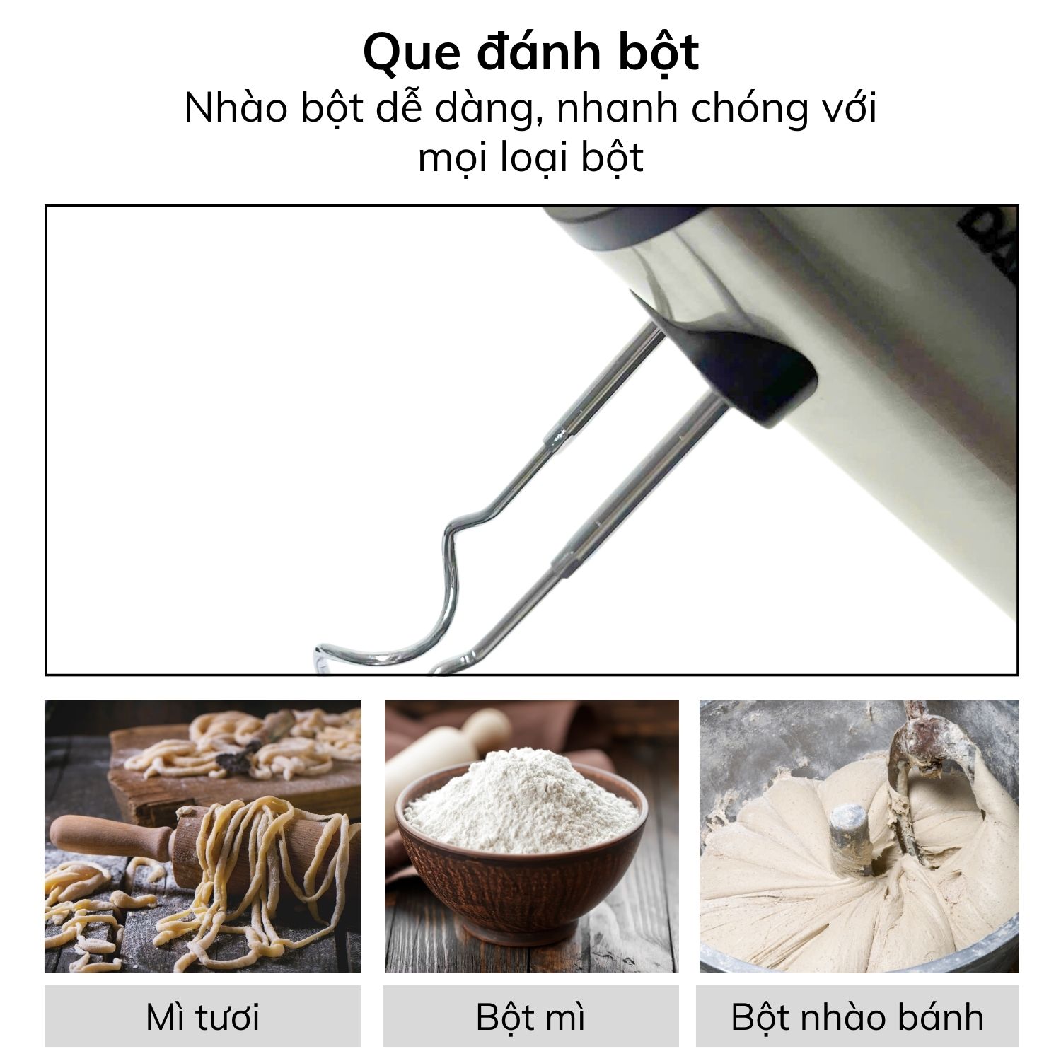 Mô tả Máy đánh trứng Daewoo DWHM-831S với 5 tốc độ, công suất 250W kèm 4 que inox, bảo hành 12 tháng - 5