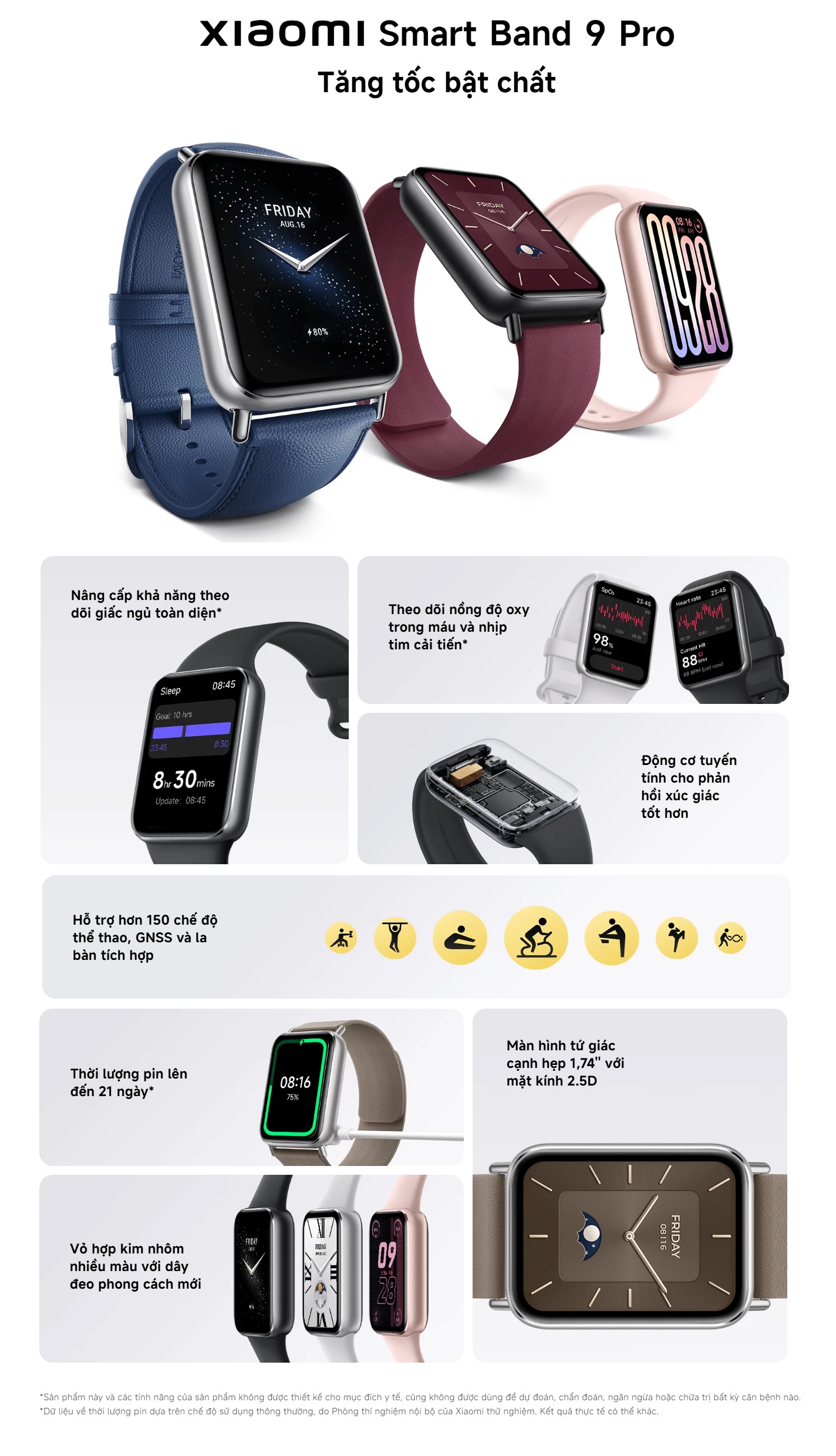 Mô tả Vòng Đeo Tay Thông Minh Xiaomi Mi Band 9, Band 9 Active, Band 9 Pro - Phiên Bản Quốc Tế, Bảo Hành 12 Tháng - 1