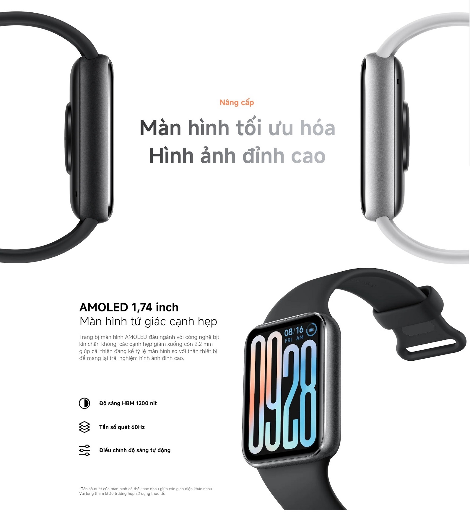 Mô tả Vòng Đeo Tay Thông Minh Xiaomi Smart Band 9 Pro | Màn Hình AMOLED 1.74" | Pin 350mAh | Chống Nước 5ATM | BH 12 Tháng - 2