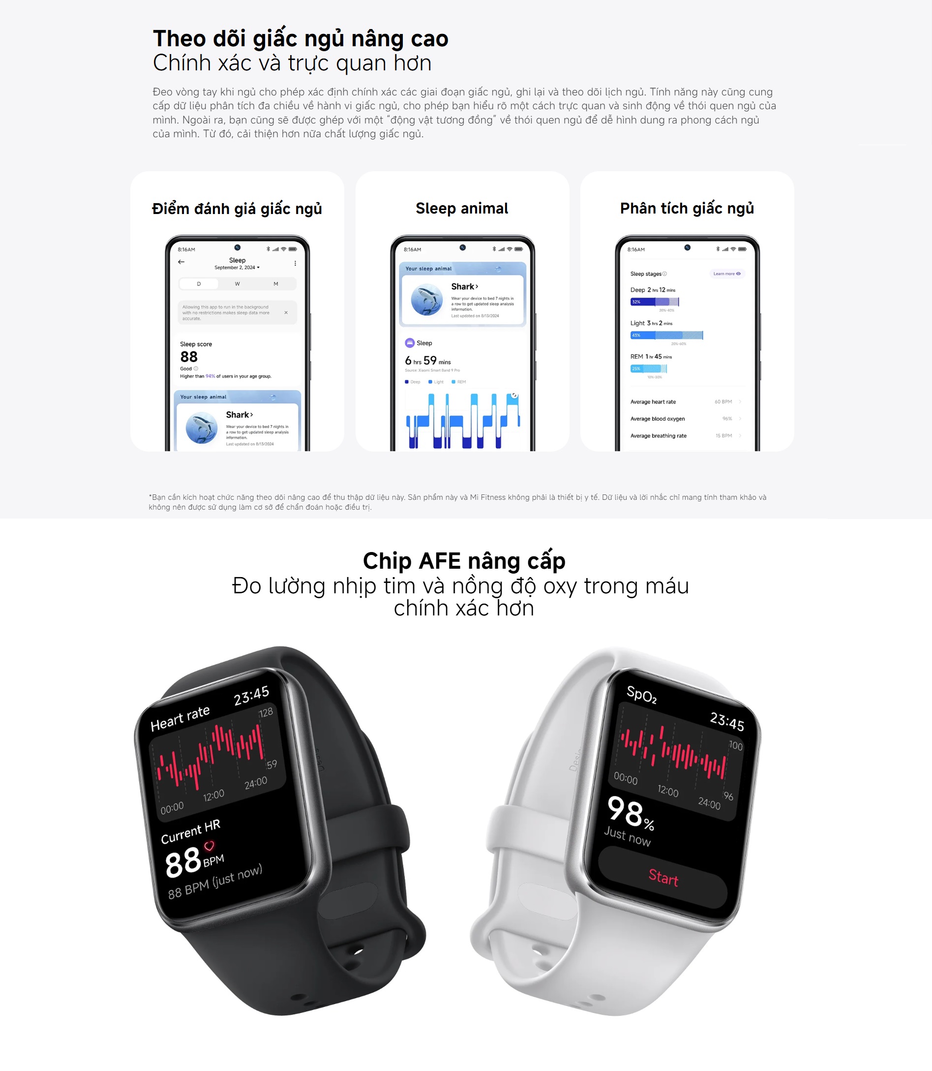 Mô tả Vòng Đeo Tay Thông Minh Xiaomi Smart Band 9 Pro | Màn Hình AMOLED 1.74" | Pin 350mAh | Chống Nước 5ATM | BH 12 Tháng - 7