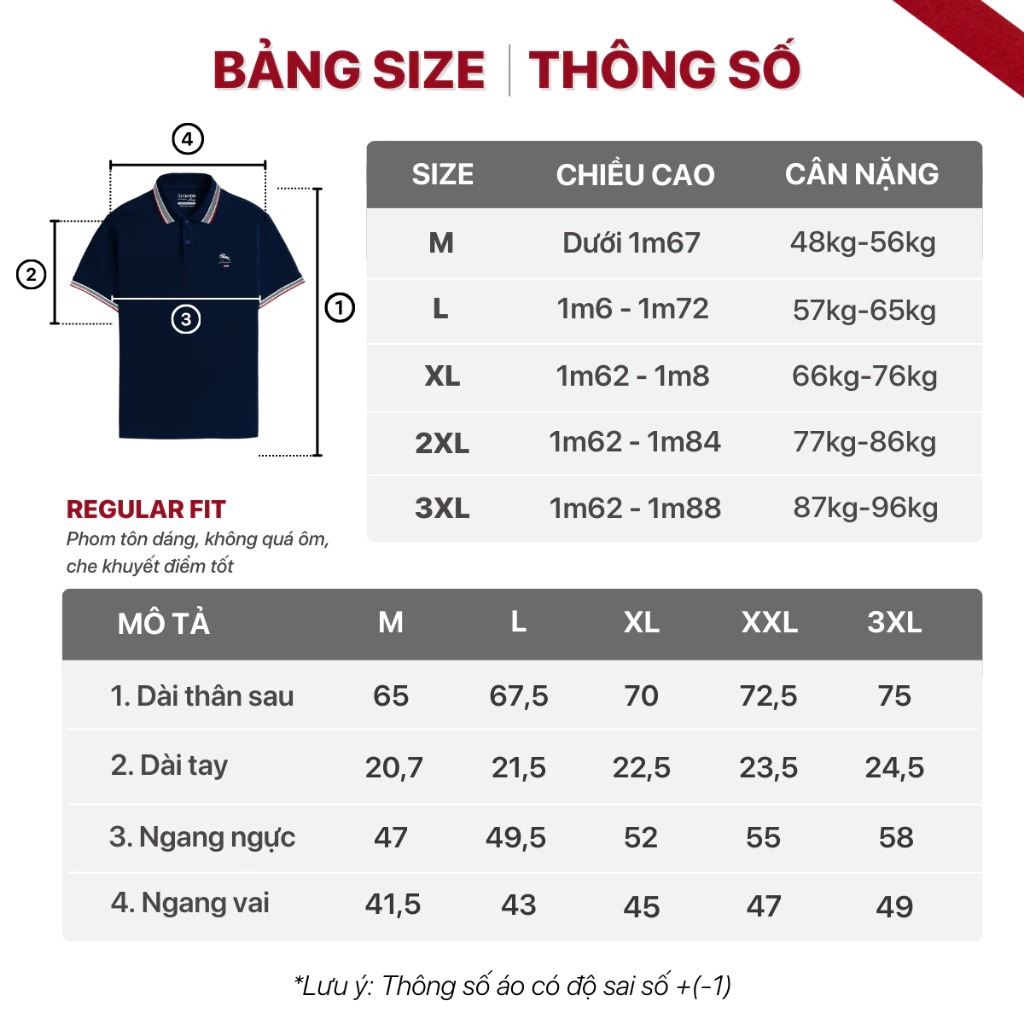 Áo polo SIXMEN chất liệu