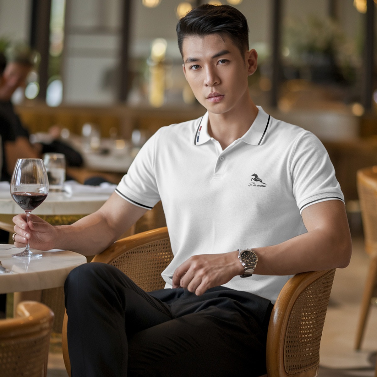 Mô tả Áo Polo nam cao cấp SIXMEN [Tặng Hộp Gói Quà] Mã Đáo Thành Công - Vải cá sấu FeelMax thoáng mát - 4