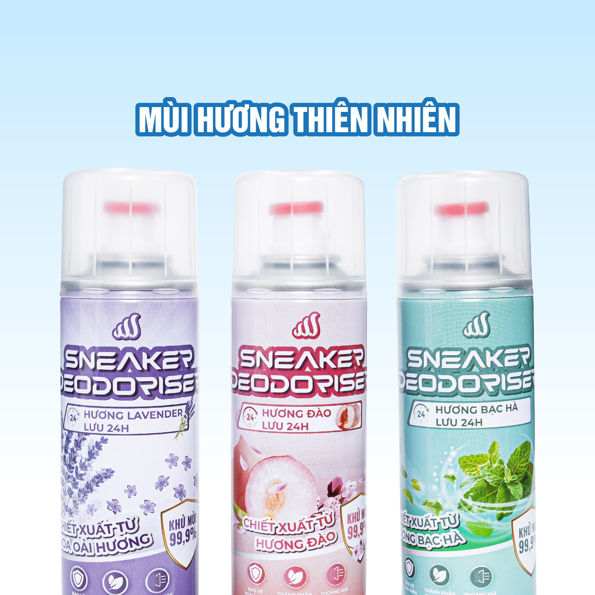 Mô tả Chai xịt Khử Mùi Giày Nano Bạc Diệt Khuẩn Ngăn Ngừa Hôi Chân Lưu Hương 24h 9112 - 7