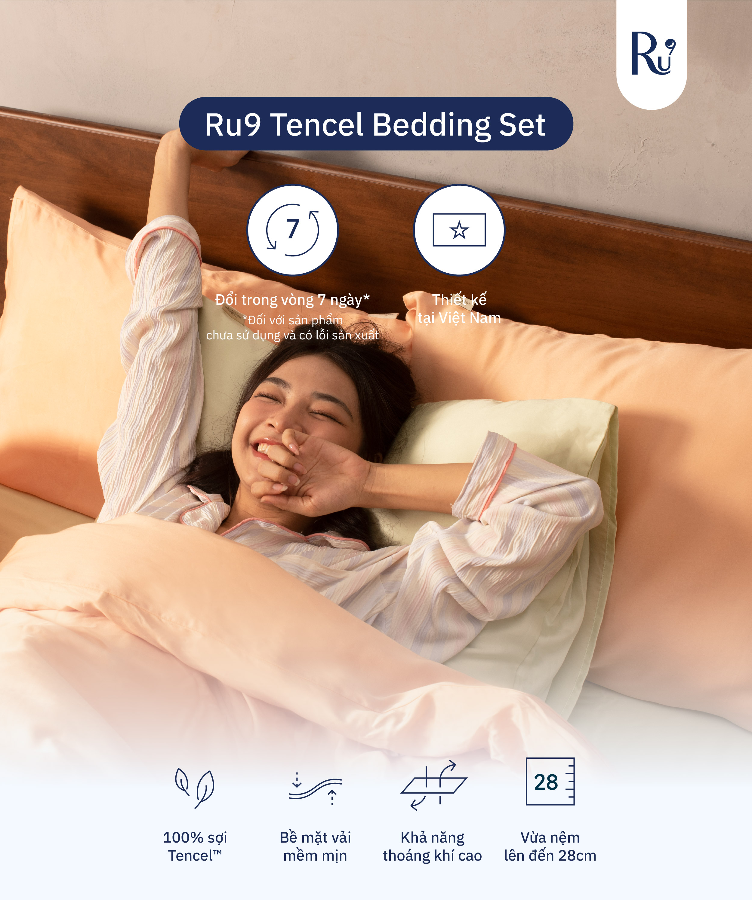 Mô tả Bộ Ga Giường Ru9 Tencel - 1