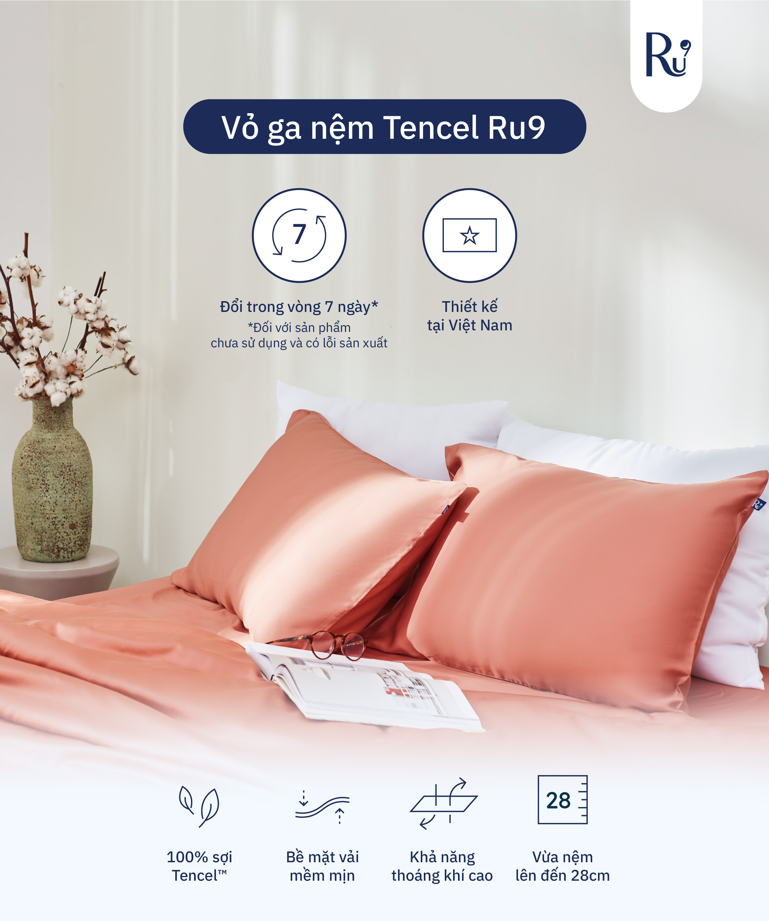 Mô tả Vỏ Ga Nệm Tencel Ru9 - 1