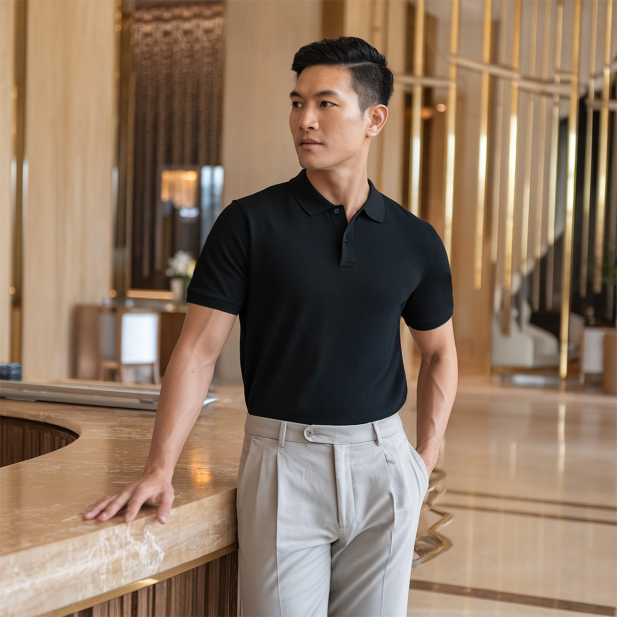 Mô tả Áo polo nam cao cấp SIXMEN - BASIC TRƠN [Tặng Kèm Hộp Quà Xịn] vải cá sấu FeelMax thoáng mát - 2